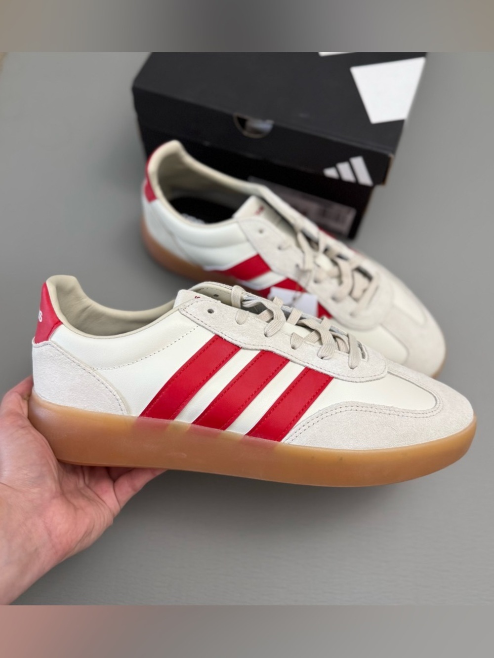 Adidas Barreda Decode Lux Sneakers Red White Gum Sole Men’s US 11.5 New In Box